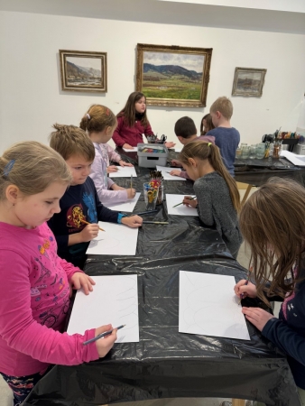 Návštěva Jamborovy galerie v Tišnově