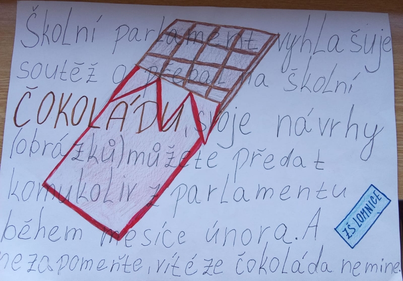 Soutěž o přebal školní čokolády