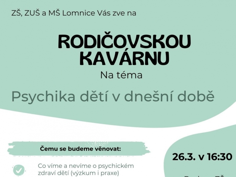 Pozvánka na Rodičovskou kavárnu