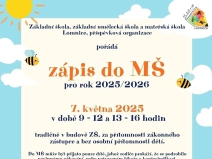 Zápis do MŠ pro rok 2025/2026