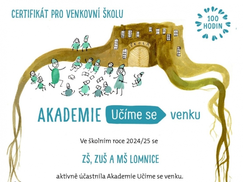 Certifikát pro venkovní školu