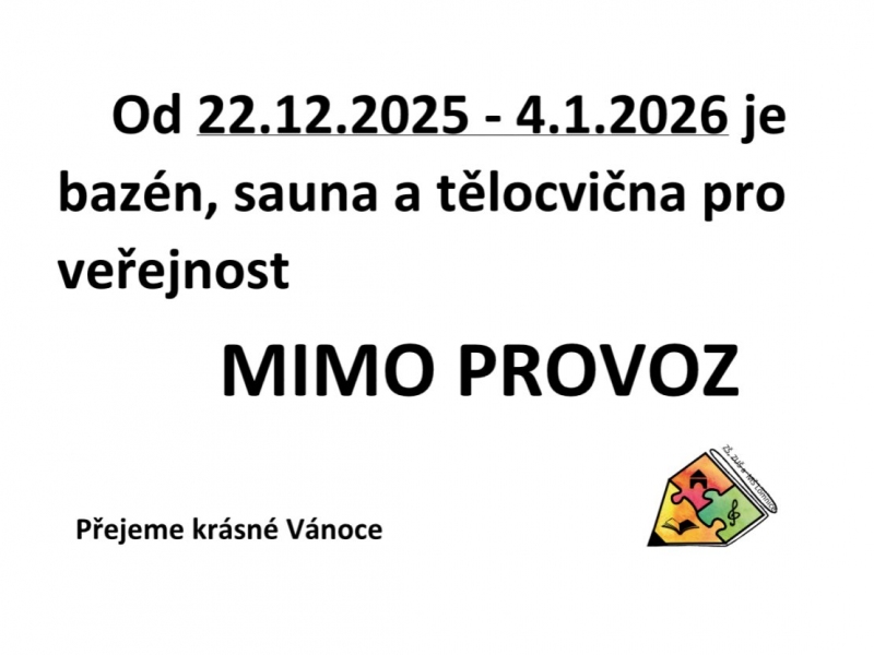 Sportovní zařízení o vánočních prázdninách