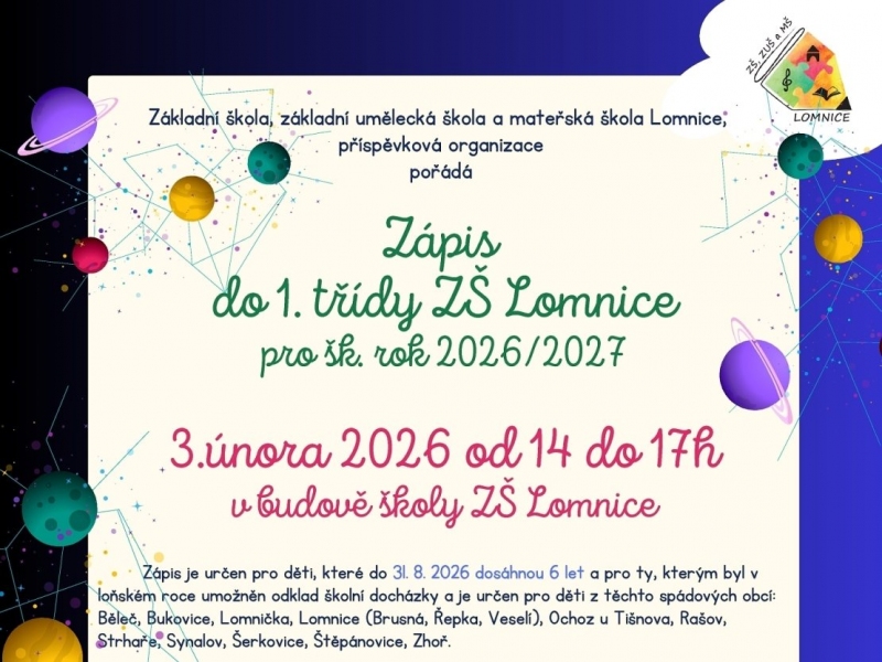 Zápis do 1. třídy