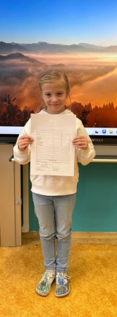 Pololetní vysvědčení 1.třída