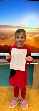 Pololetní vysvědčení 1.třída