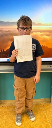 Pololetní vysvědčení 1.třída