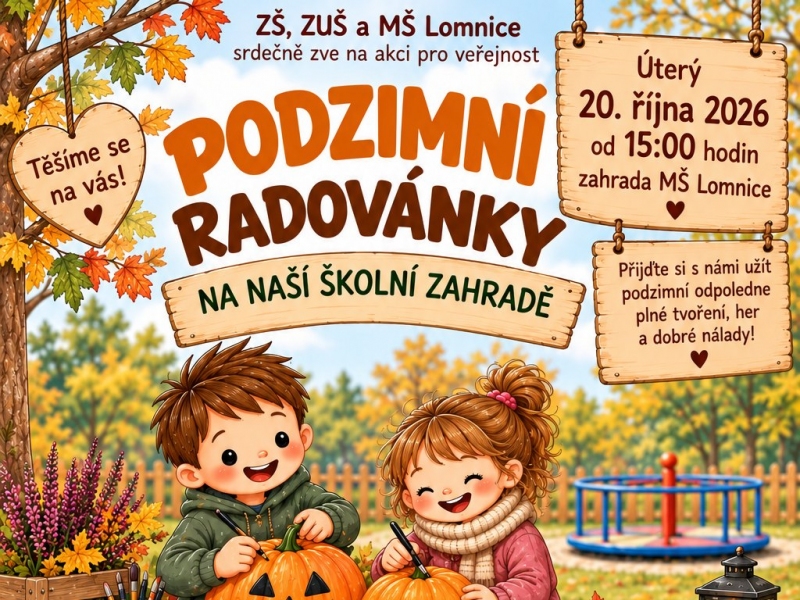 PODZIMNÍ RADOVÁNKY NA NAŠÍ ŠKOLNÍ ZAHRADĚ