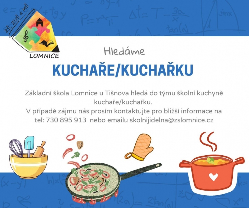 Hledáme kuchaře/kuchařku