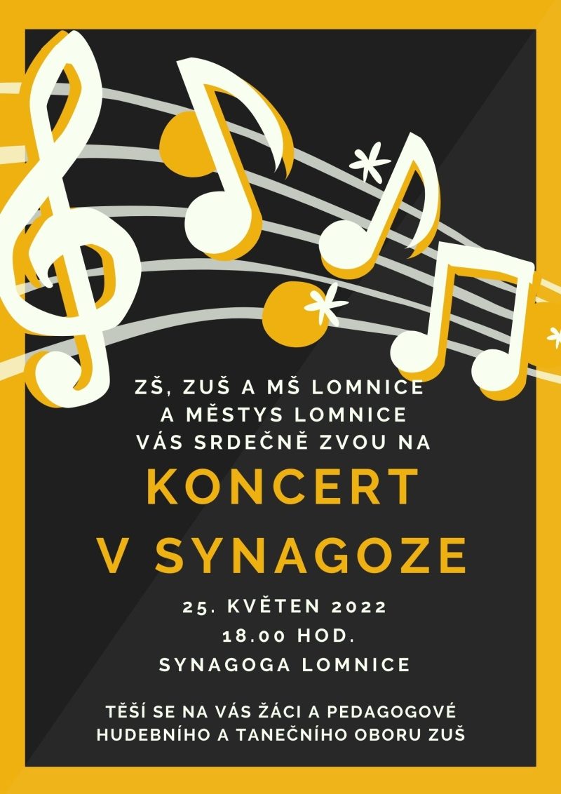 Pozvánka na koncert ZUŠ v synagoze
