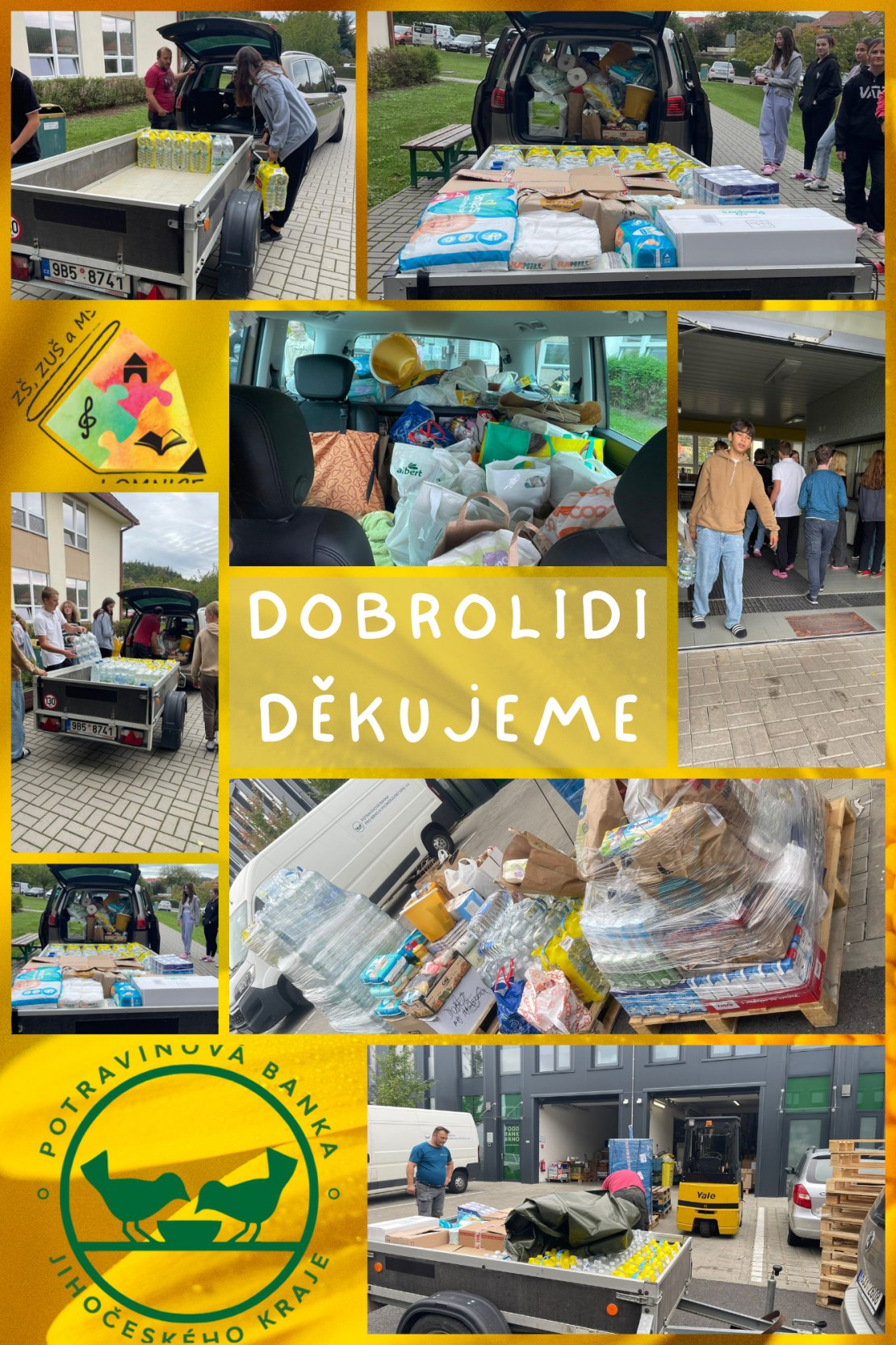Poděkování - potravinová sbírka