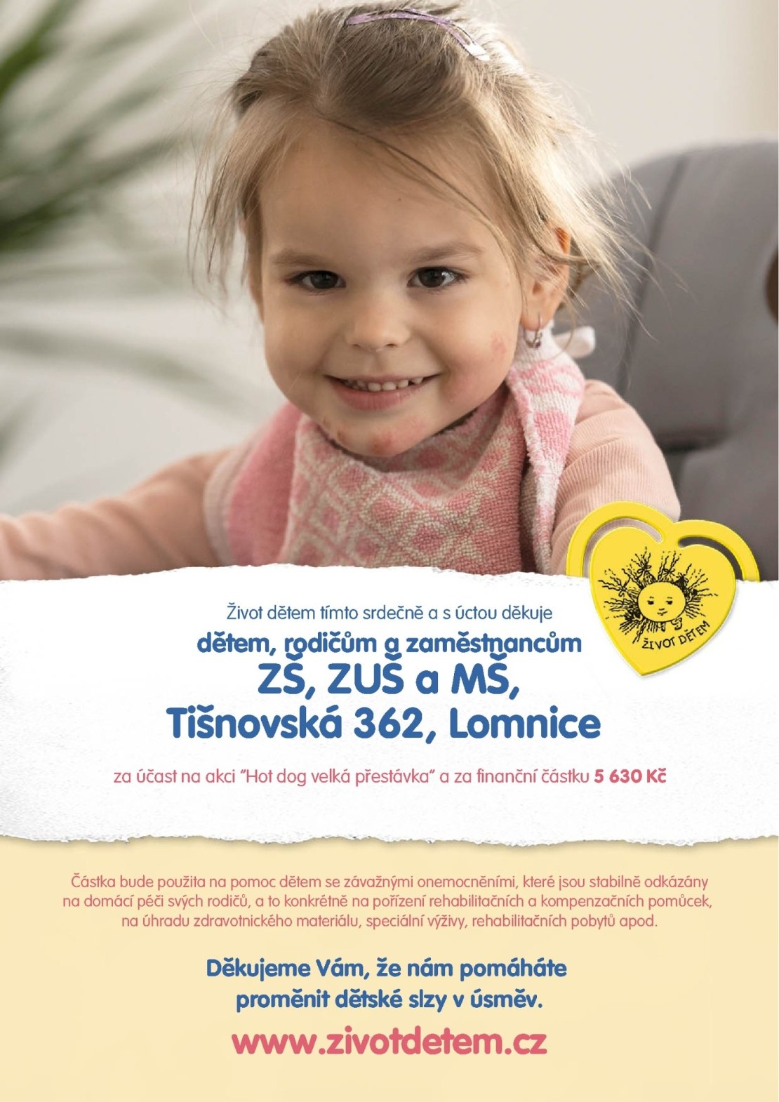 Děkovný certifikát