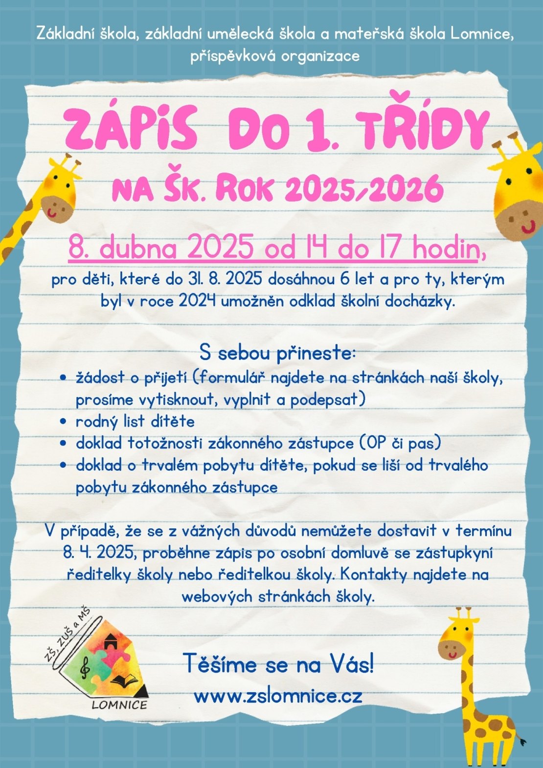 Zápis do 1. třídy