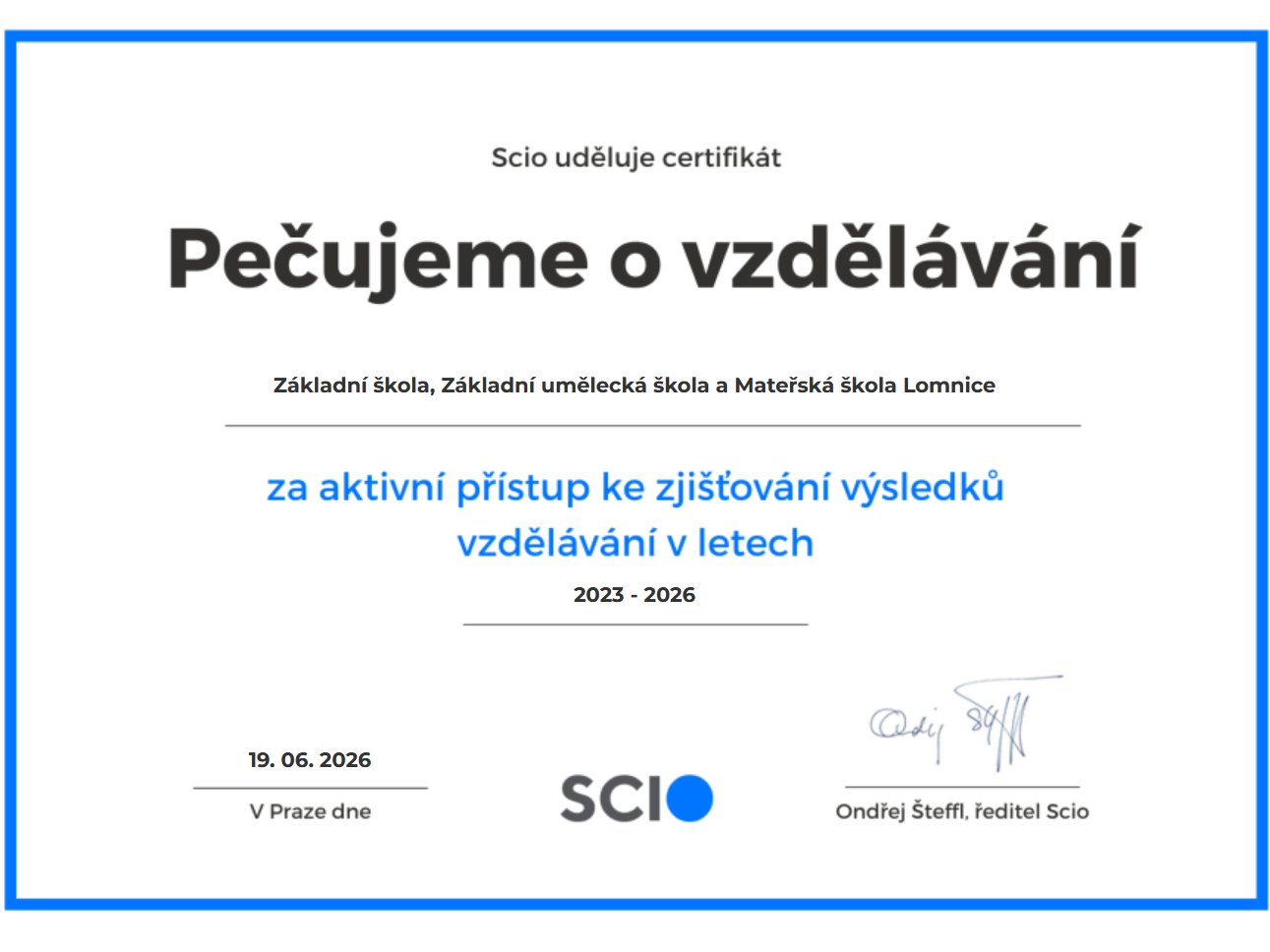 Certifikát