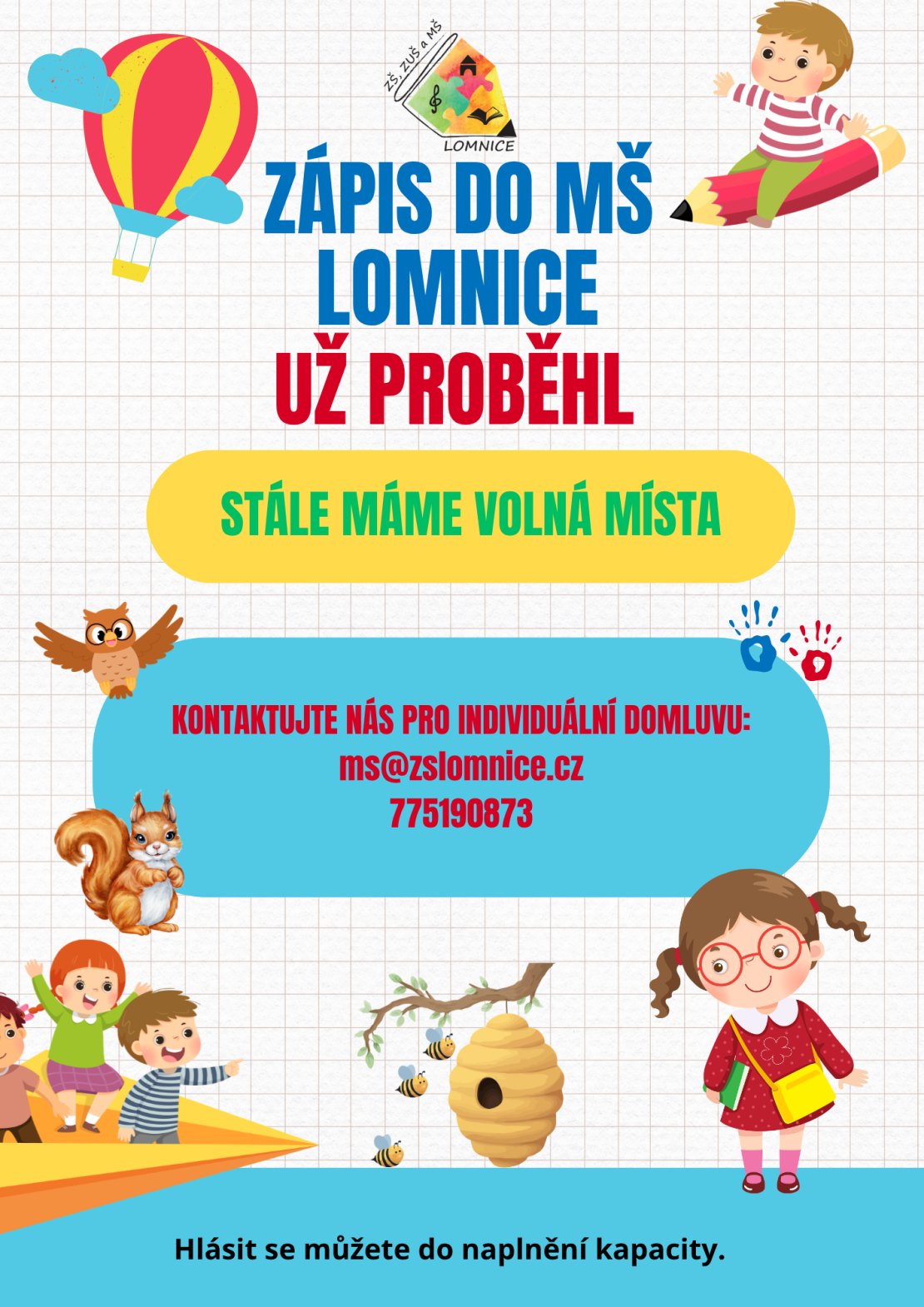Volná místa v MŠ