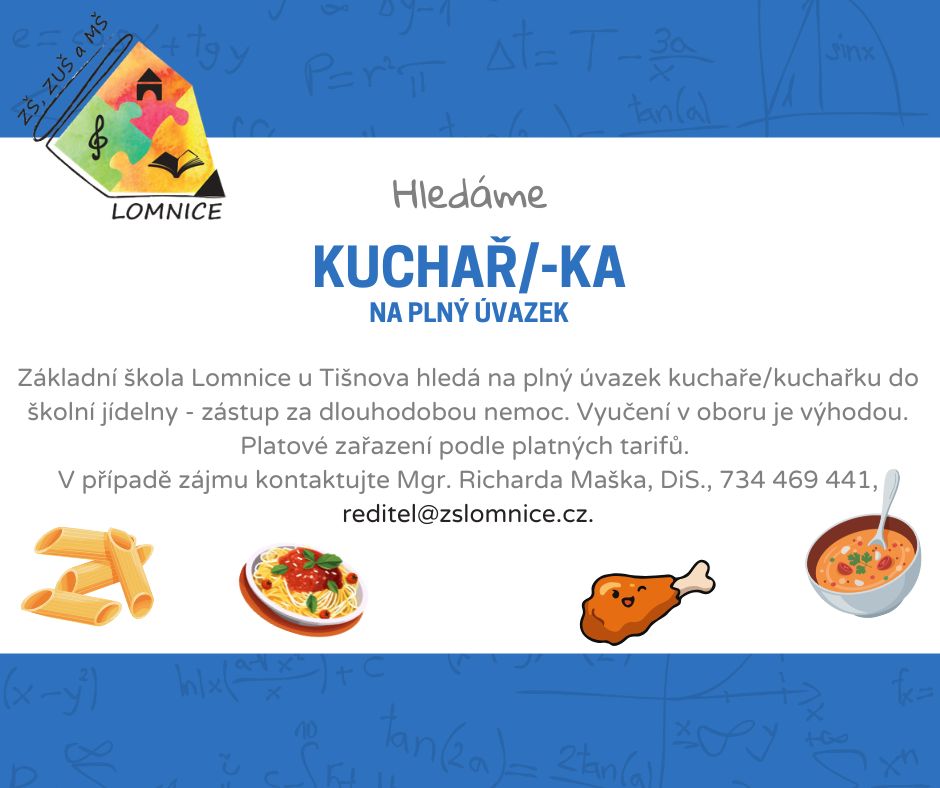 Hledáme kuchaře/kuchařku