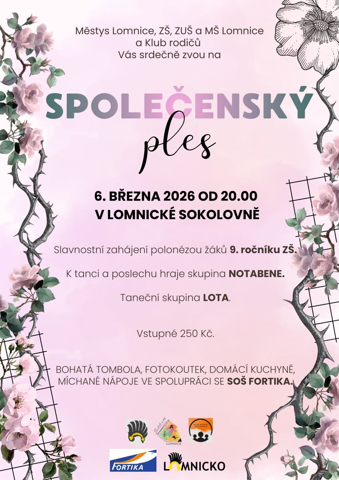 Pozvánka na společenský ples