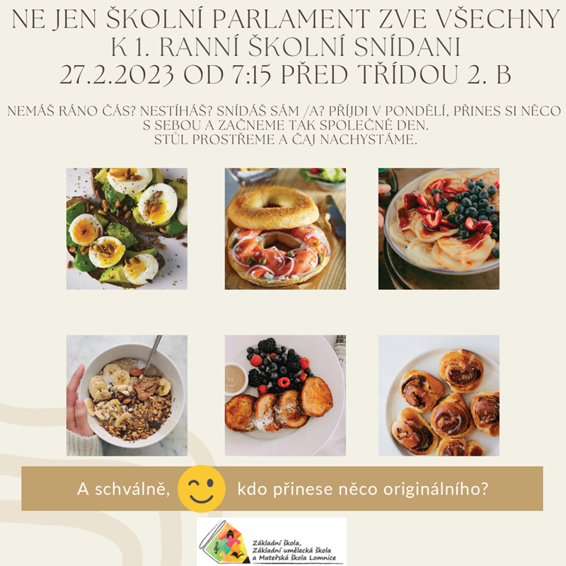 1. ranní školní snídaně